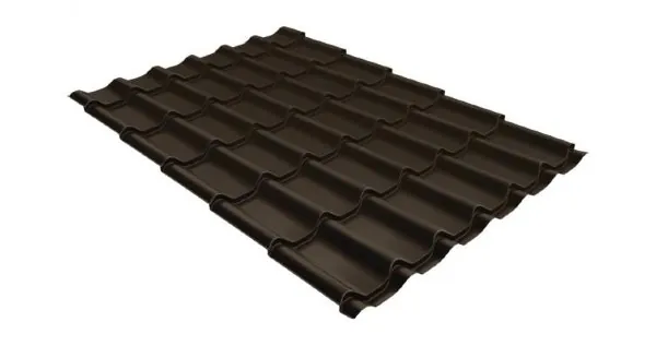 Металлочерепица классик 0,5 Satin RR 32 темно-коричневый купить в Волгограде