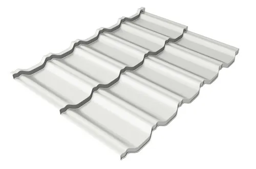 Металлочерепица модульная Квинта Uno Grand Line c 3D резом 0,5 Satin RAL 9003 сигнальный белый купить в Волгограде