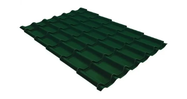 Металлочерепица классик 0,5 Satin RAL 6005 зеленый мох купить в Волгограде
