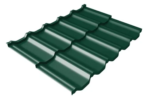 Металлочерепица модульная Квинта Uno Grand Line c 3D резом 0,45 Drap RAL 6005 зеленый мох купить в Волгограде