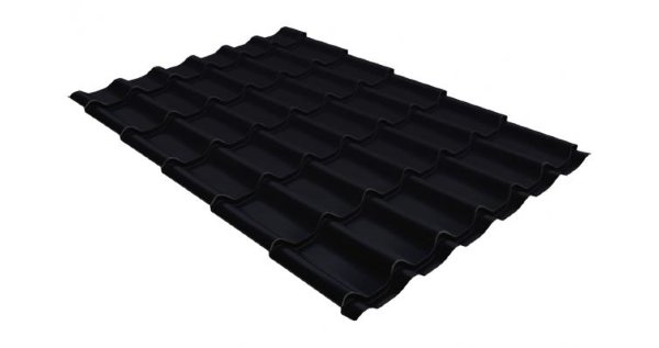 Металлочерепица классик GL 0,5 Velur20 RAL 9005 черный купить в Волгограде