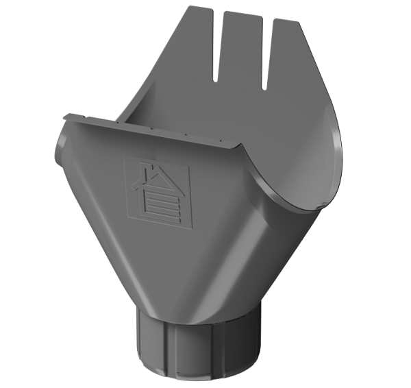 Воронка желоба D125 Döcke STAL PREMIUM Графит, (RAL 7024) купить в Волгограде