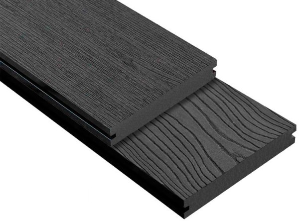 Террасная доска ДПК Outdoor 3D полнотелая STORM/OCEAN BLACK черная купить в Волгограде
