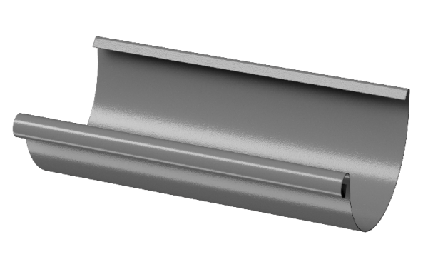Желоб полукруглый D125 3 м Döcke STAL PREMIUM Графит, (RAL 7024) купить в Волгограде