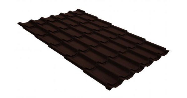 Металлочерепица классик GL 0,5 GreenCoat Pural RR 887 шоколадно-коричневый (RAL 8017 шоколад) купить в Волгограде