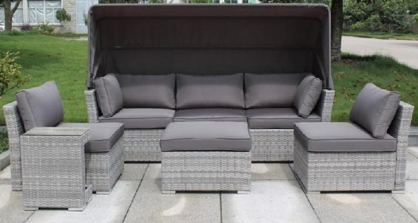 Диван-Трансформер AFINA плетеный из иск. ротанга AFM-320G Grey купить в Волгограде