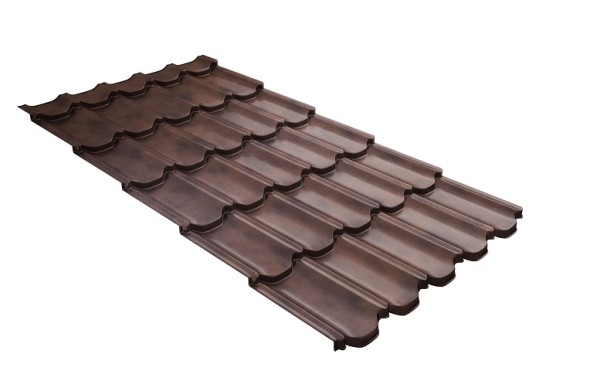 Металлочерепица квинта плюс с  3D резом 0,45 Safari Twincolor Brown купить в Волгограде