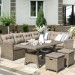 Комплект мебели AFINA плетеной из иск. ротанга AFM-307B Beige купить в Волгограде