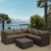 Комплект мебели AFINA плетеной из иск. ротанга YR825A Brown/Beige купить в Волгограде