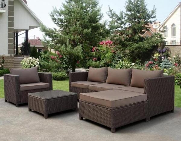 Комплект мебели AFINA плетеной из иск. ротанга YR821A Brown/Beige купить в Волгограде