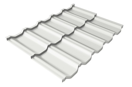 Металлочерепица модульная Квинта Uno Grand Line c 3D резом 0,5 Satin RAL 9003 сигнальный белый купить в Волгограде