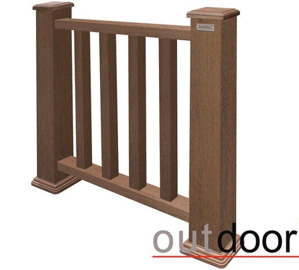 Ограждение из ДПК Outdoor Классик 3D STORM коричневый микс купить в Волгограде