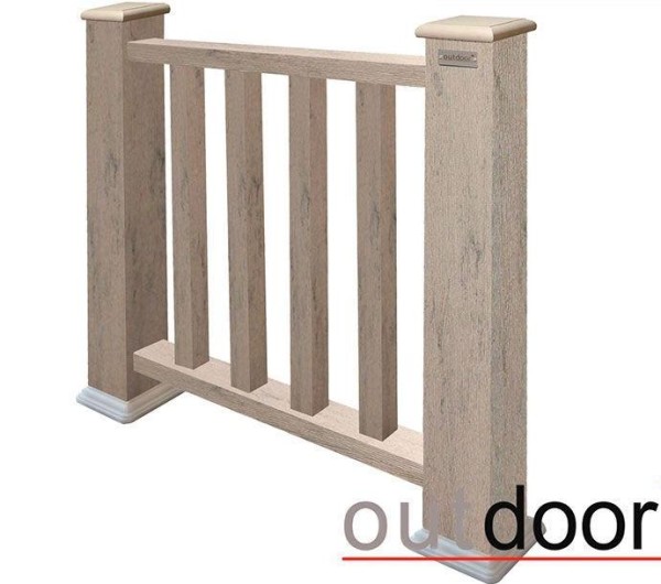 Ограждение из ДПК Outdoor Классик 3D STORM серый микс купить в Волгограде