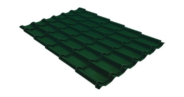 Металлочерепица классик 0,5 Satin RAL 6005 зеленый мох купить в Волгограде