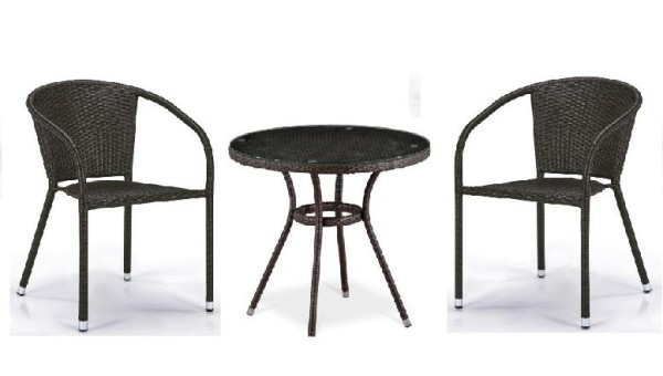 Комплект плетеной мебели AFINA из иск. ротанга Асоль-7 T282ANT/Y137C-W53 Brown 2Pcs купить в Волгограде