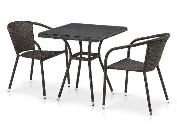 Комплект плетеной мебели AFINA из иск. ротанга T282BNT/Y137C-W53 Brown 2Pcs купить в Волгограде