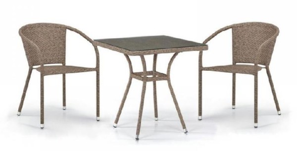 Комплект плетеной мебели AFINA из иск. ротанга T282BNT/Y137C-W56 Light Brown 2Pcs купить в Волгограде