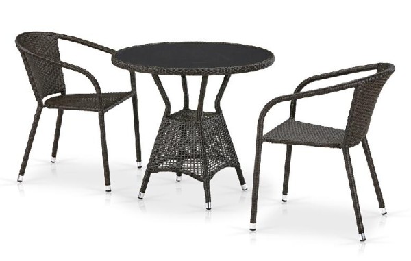 Комплект плетеной мебели AFINA из иск. ротанга T707ANS/Y137C-W53 Brown 2Pcs купить в Волгограде