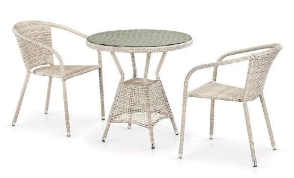 Комплект плетеной мебели AFINA из иск. ротанга T705ANT/Y137C-W85 Latte 2Pcs купить в Волгограде