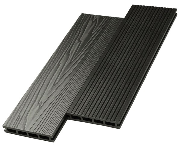 Террасная доска ДПК NanoWood двусторонняя New 3D тиснение + вельвет Графит купить в Волгограде