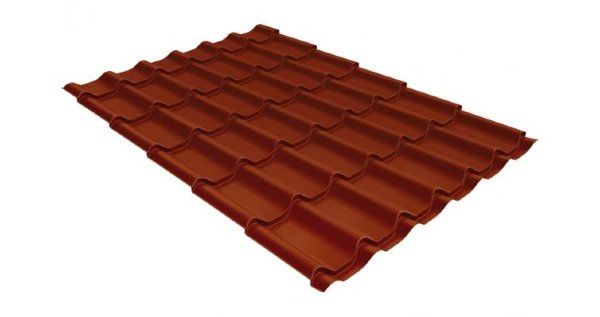 Металлочерепица классик 0,5 Satin RAL 8004 терракота купить в Волгограде