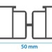 Лага алюминиевая KRONEX 50x25x3000 мм несущая купить в Волгограде