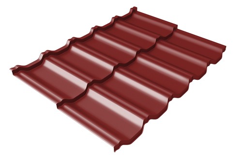 Металлочерепица модульная Квинта Uno Grand Line c 3D резом 0,5 Satin RAL 3011 коричнево-красный купить в Волгограде