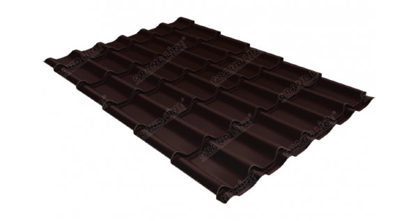 Металлочерепица классик GL 0,5 Quarzit RAL 8017 шоколад Metallic купить в Волгограде