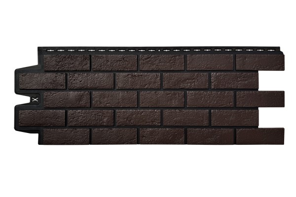 ФП Grand Line состаренный кирпич премиум Шоколадный (шов RAL 9005) купить в Волгограде