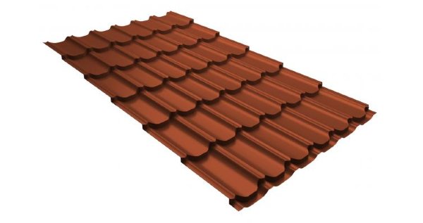 Металлочерепица квинта плюс 0,5 GreenCoat Pural RR 750 кирпично-красный (RAL 8004 терракота) купить в Волгограде