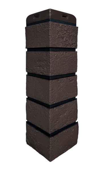 Угол Grand Line состаренный кирпич премиум Шоколадный (шов RAL 9005) купить в Волгограде