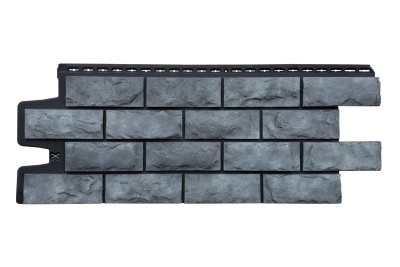 Фасадные панели Grand Line Колотый Камень Антрацит, Шов черный